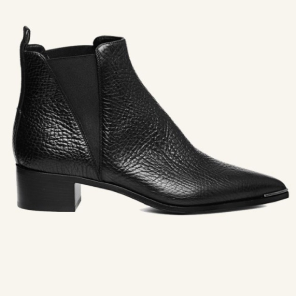 *SALE* Acne Studios Jensen Black Gran Leather Ankle Boots